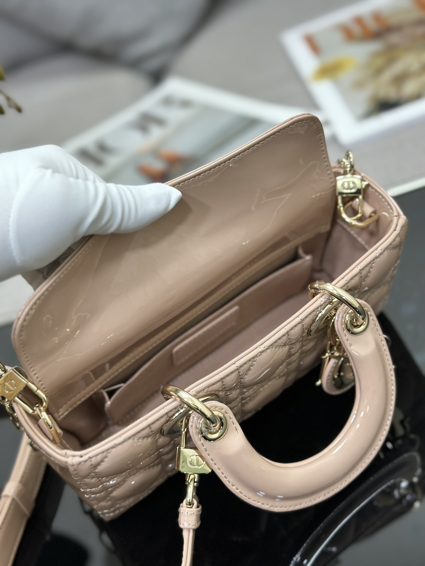 lady D*or handle bag-22*12*6cm
