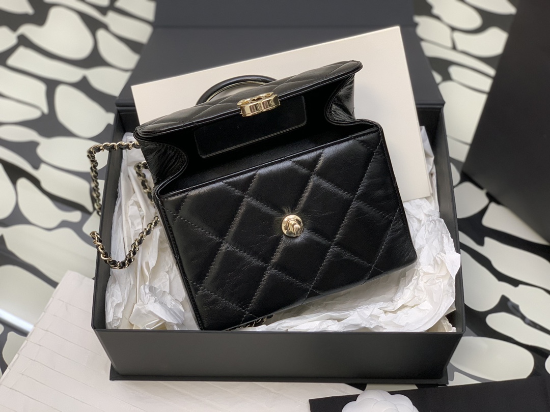 Ch@nel Vintage Box Bag-10.5*22*9CM