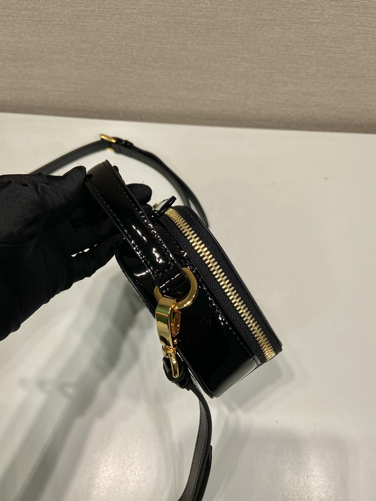 Pra*a patent 1bh206 bag-17.5*10.5*4.5cm