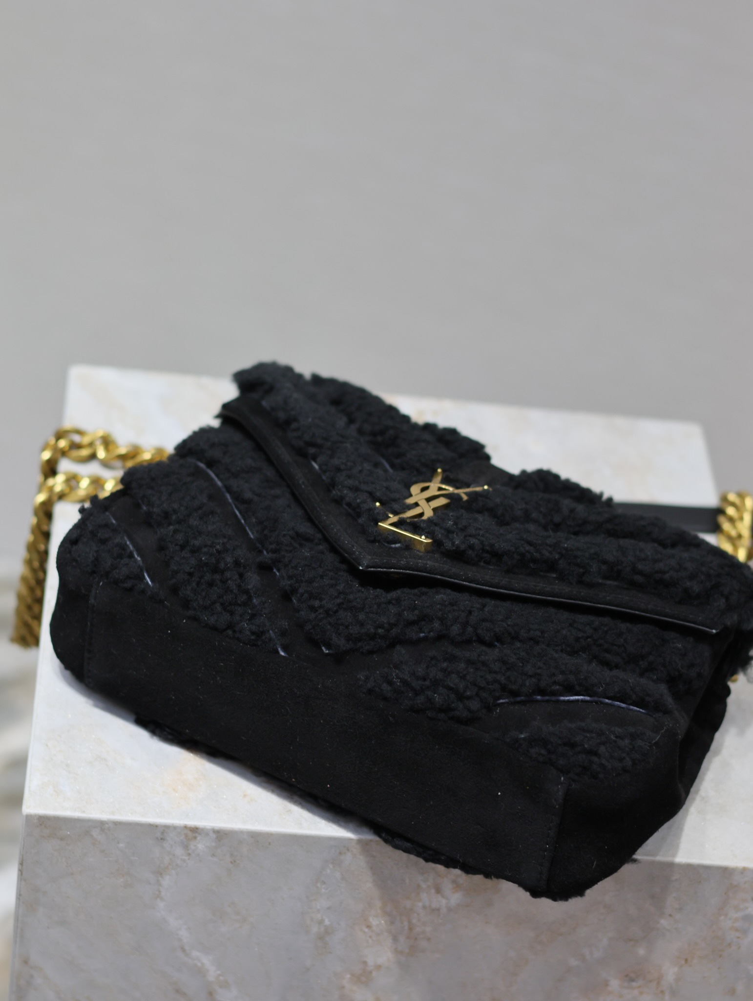 YS L Monogram College Bag-24*17*7CM
