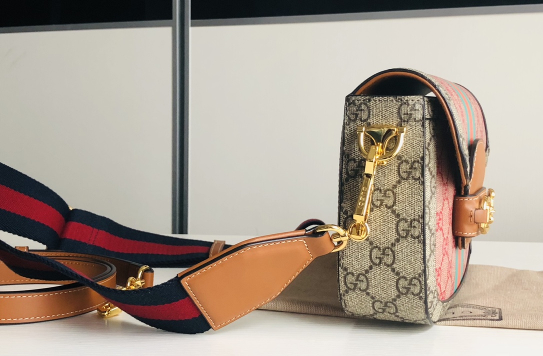 G*u*i 1955 horsebit shoulder bag-20.6*14.4*5.1cm