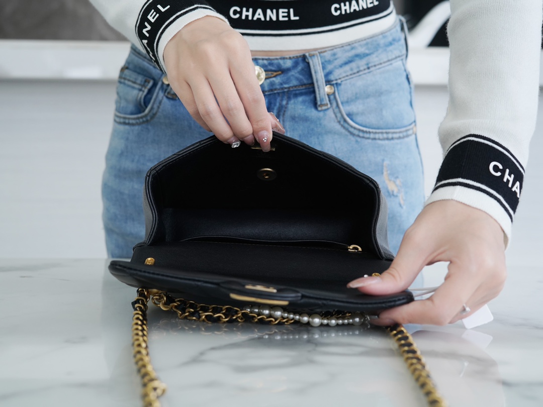 Ch@nel Flap Bag-12.5*17*5CM