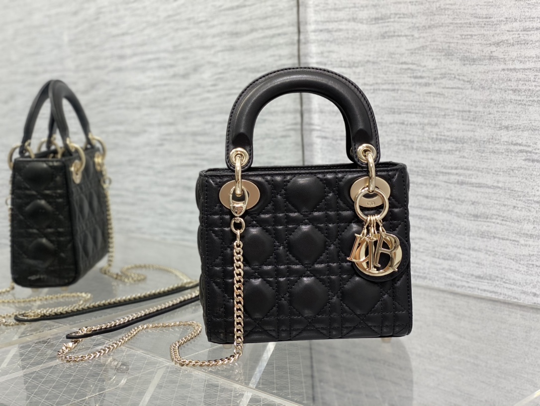 lady D*or mini-lambskin leather-17*15*8cm