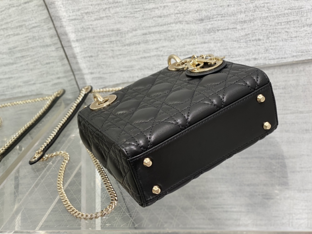 lady D*or mini-lambskin leather-17*15*8cm