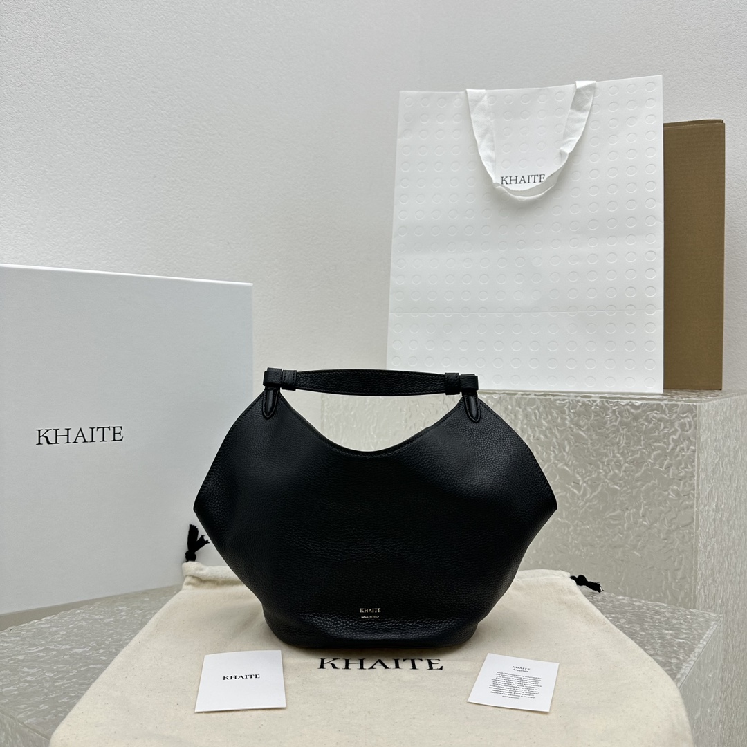 Khaki Lotus Mini Matte Handbag-16*16*15CM