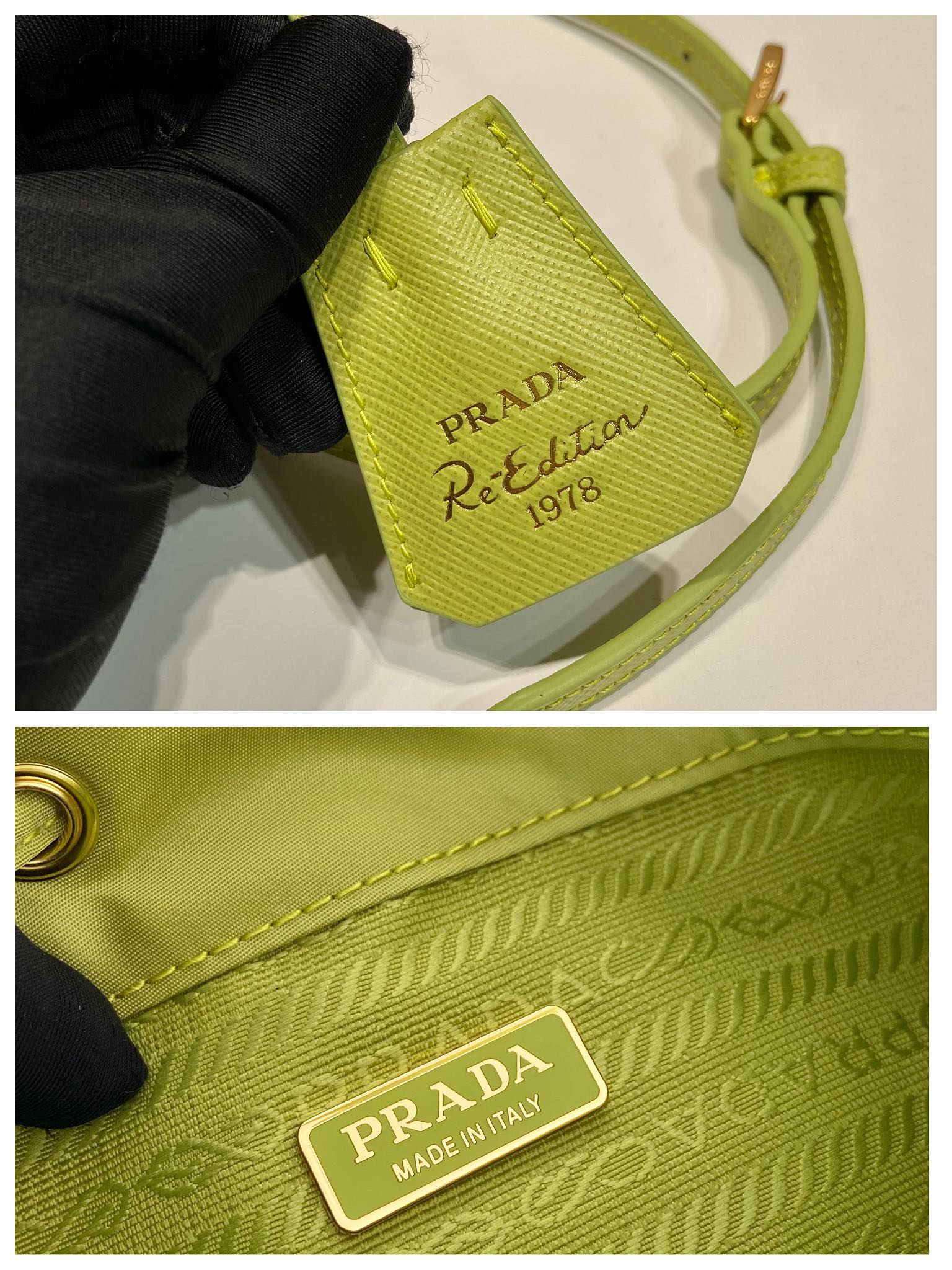 Pra*a 1be067 bucket bag-15.5*19.5*10cm