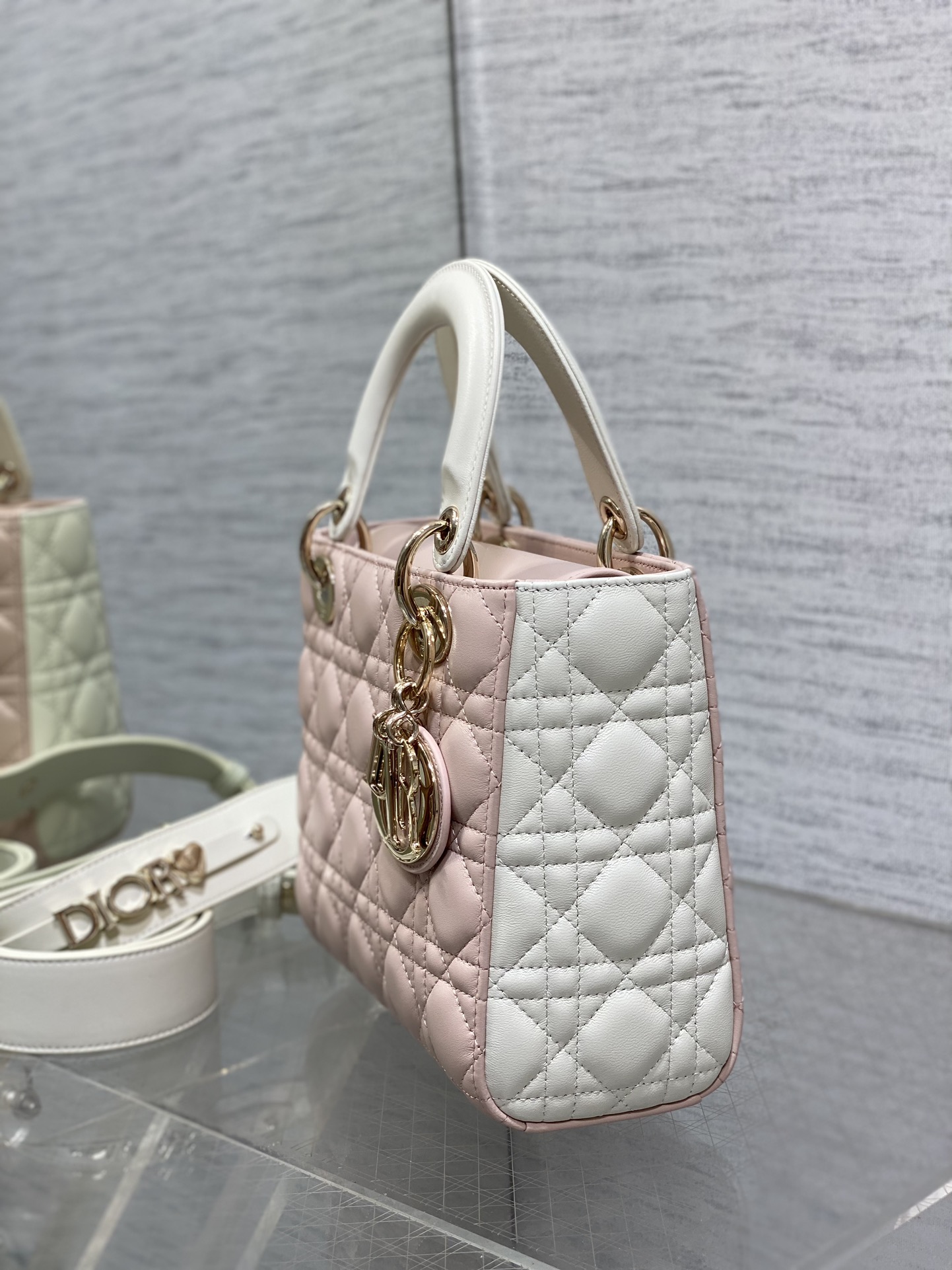 lady D*or bag-gold hardware-20*16.5*8cm