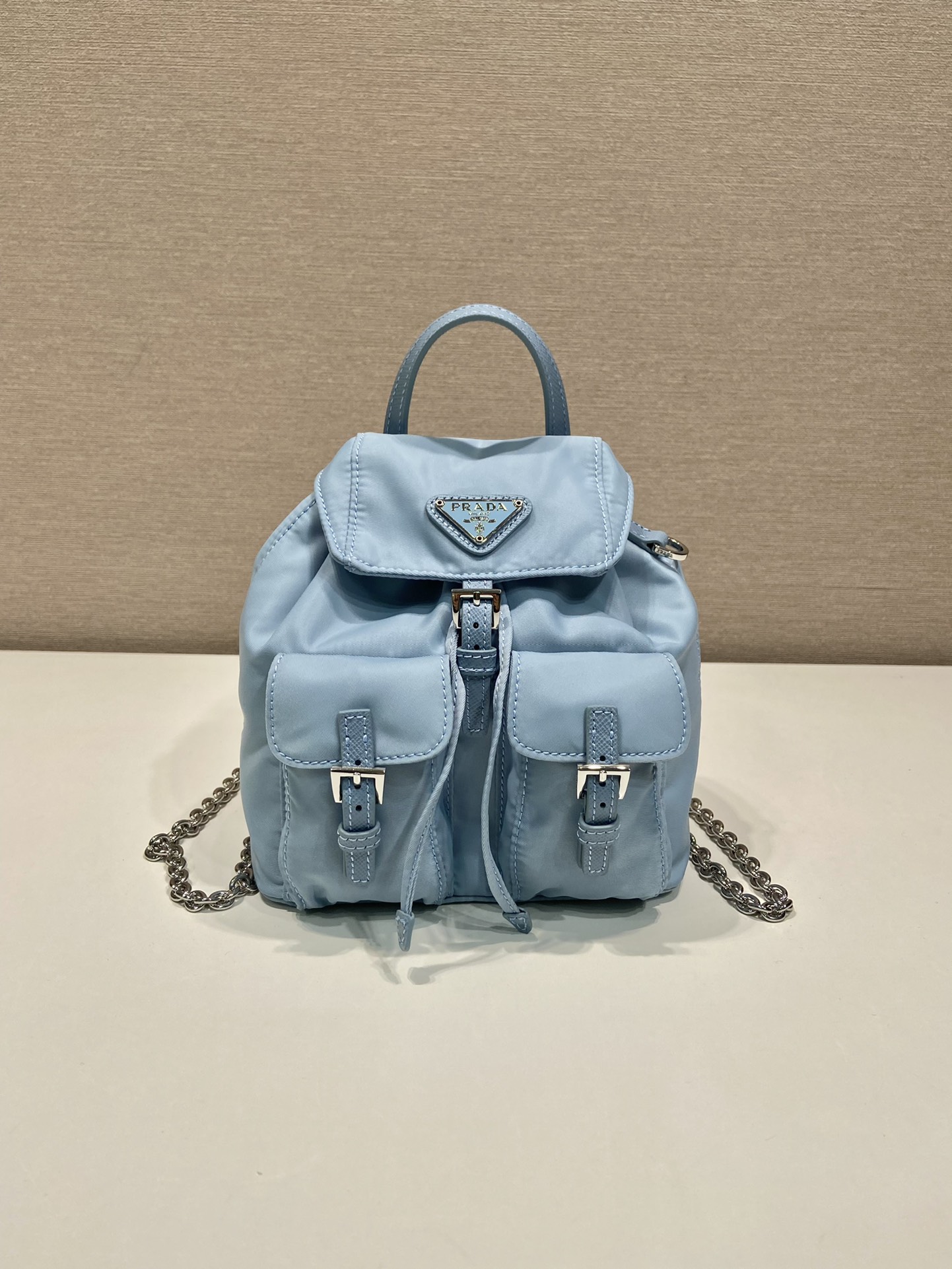 Pra*a re-nylon 1bh029 backpack-17*18.5*8cm