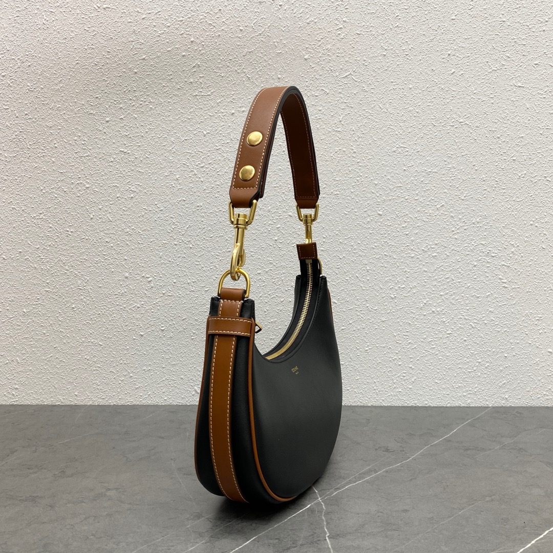 Ce**e brown leather ava hobo-24×13×7cm