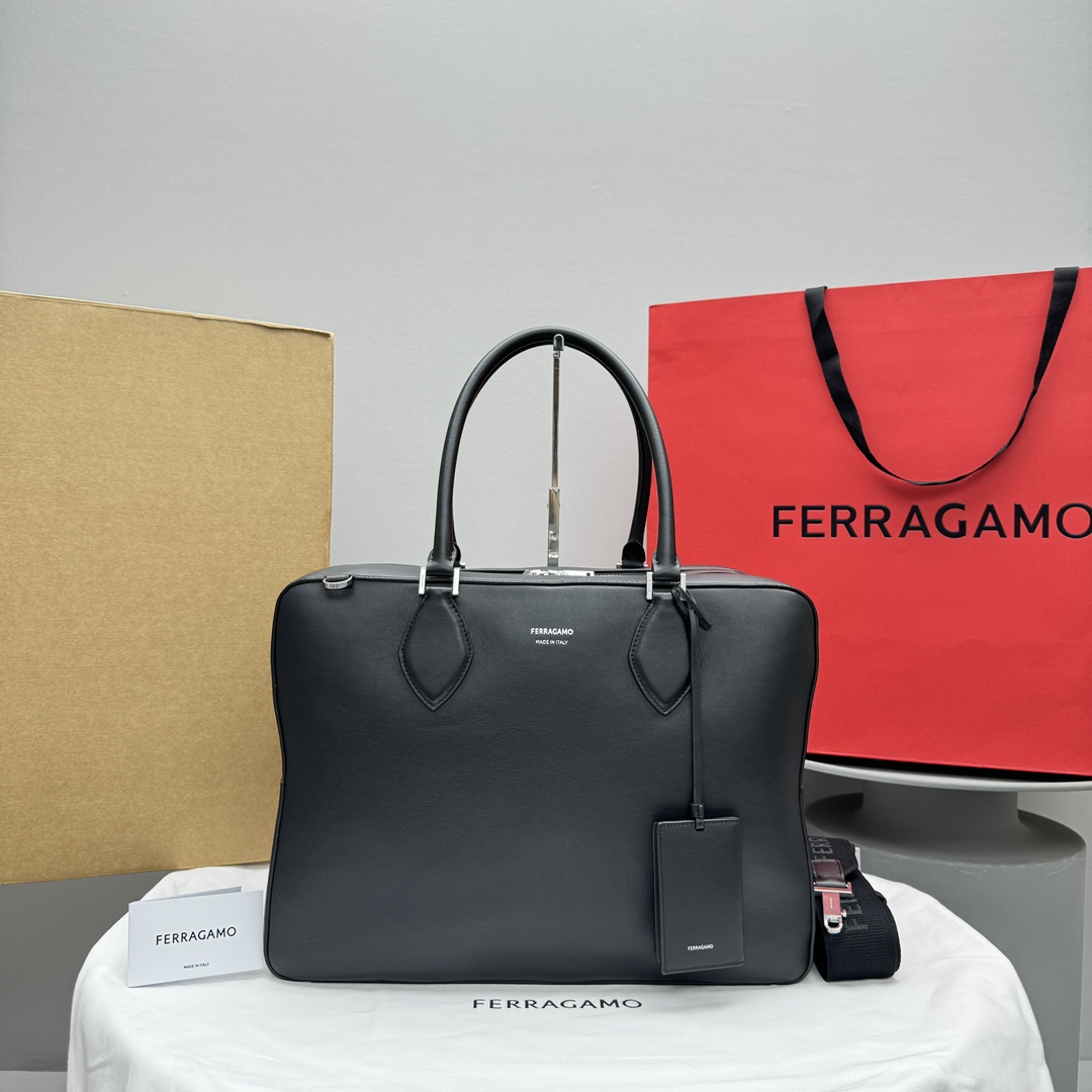 Ferragamo Leather Tote Bag-40*30*18.5CM