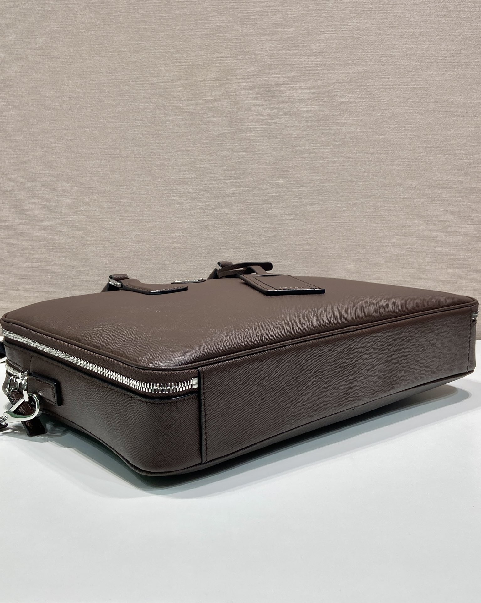 Pra*a 2vg039 saffiano leather tote bag-38*28*6.5cm