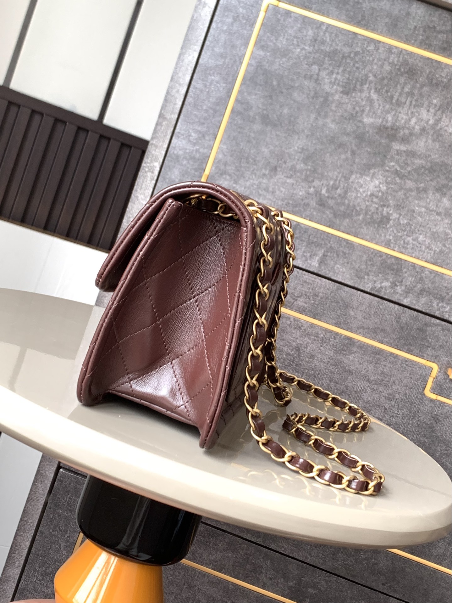 Ch@nel Flap Bag- 15.5X 24.5 X 7CM