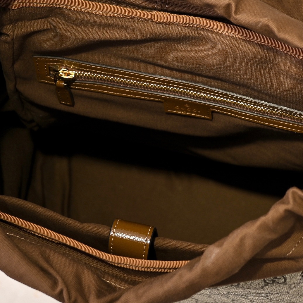 Gvc*1 backpack medium gg svp*me canvas beige/ebony-26*43*18cm