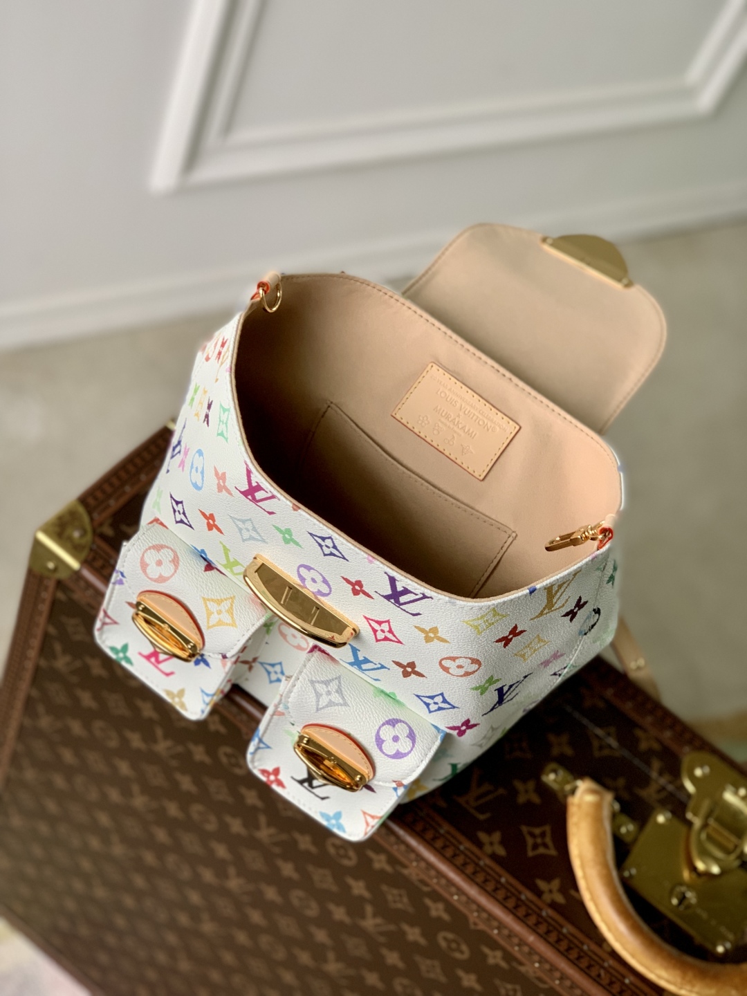 l0vis Vvtt0n x takashi murakami "venise" backpack-m13081 -26 x 7 x 24cm