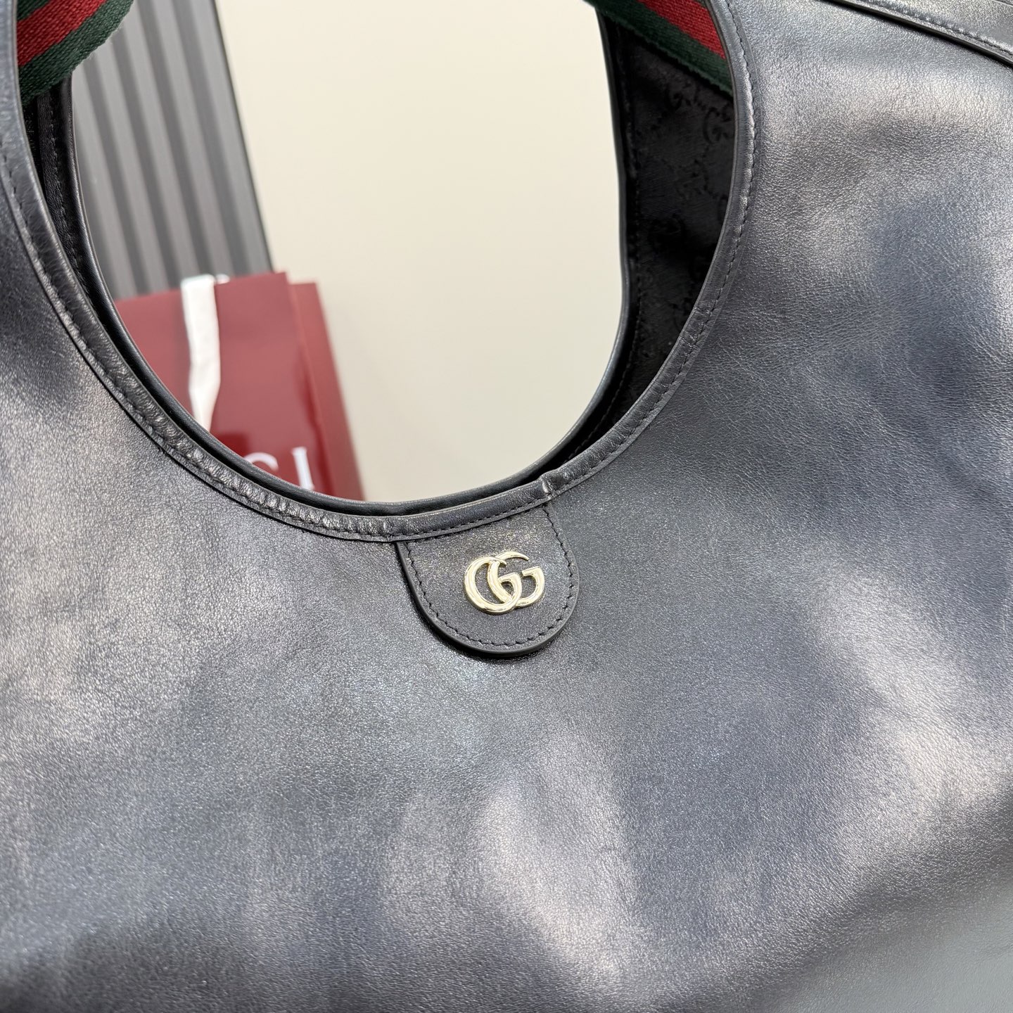 Gv*c*i Giglio Large Tote Bag Brown Leather-42*60*47CM