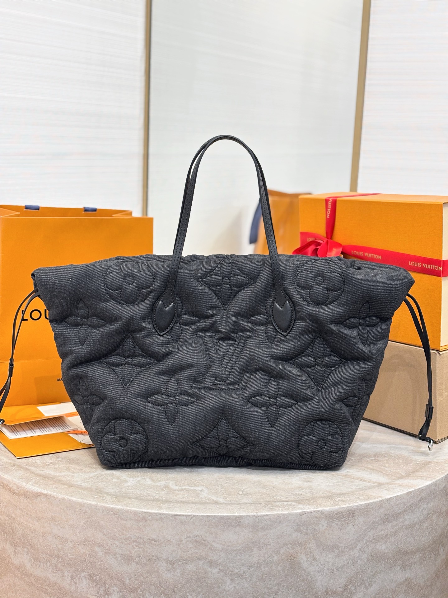 LV Neverfull Inside Out MM Other Monogram Canvas-56x32x18CM