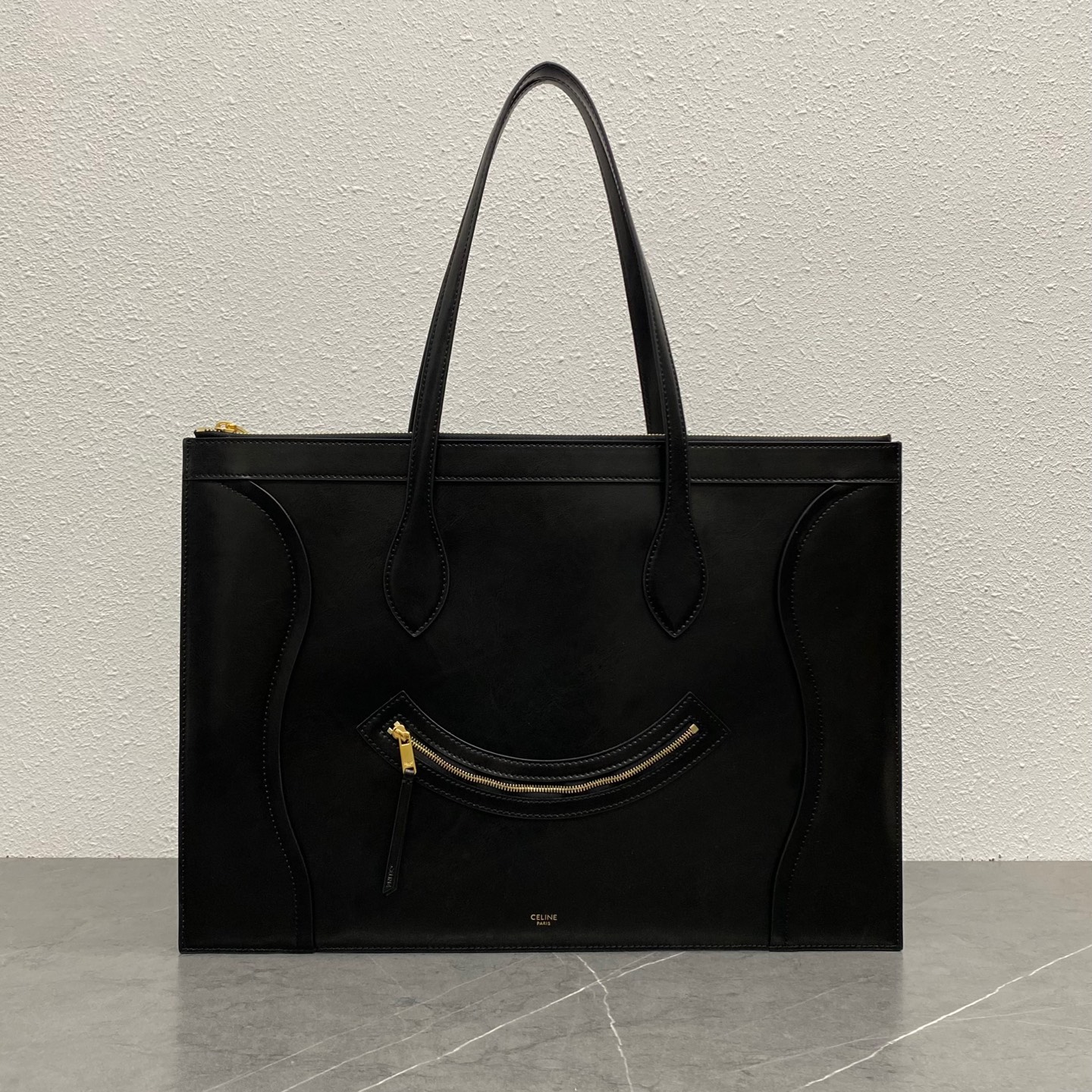 Celin* Flat Cabas New Luggage in Glossy Calfskin Bag-44.5x31.5x0.5CM
