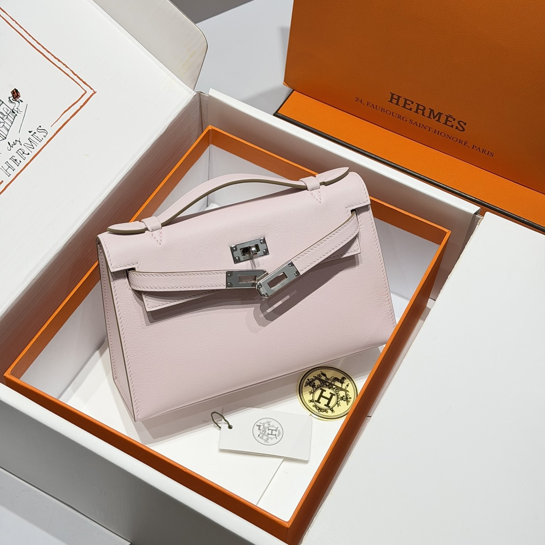 H**me5 Mini Kelly Pochette-Swift -22CM