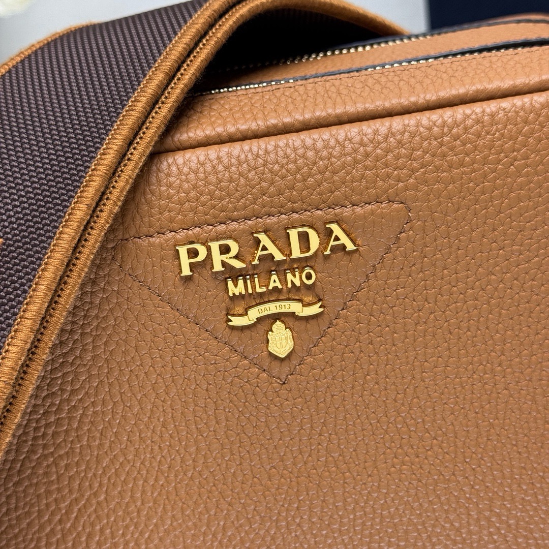 Pra*a Leather Shoulder Bag-1BH082-22*14*8CM