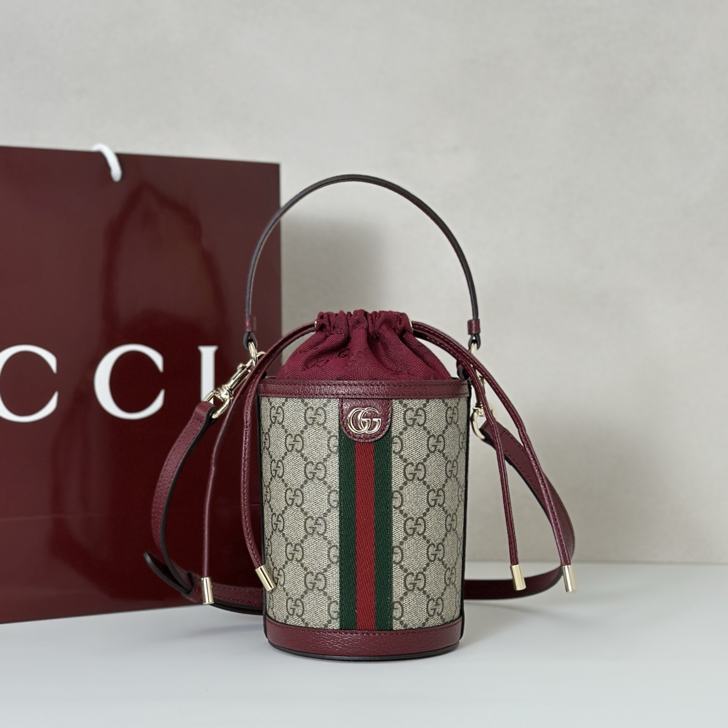 Gvc*1 Mini Ophidia Bucket Bag-11.5*23*8CM