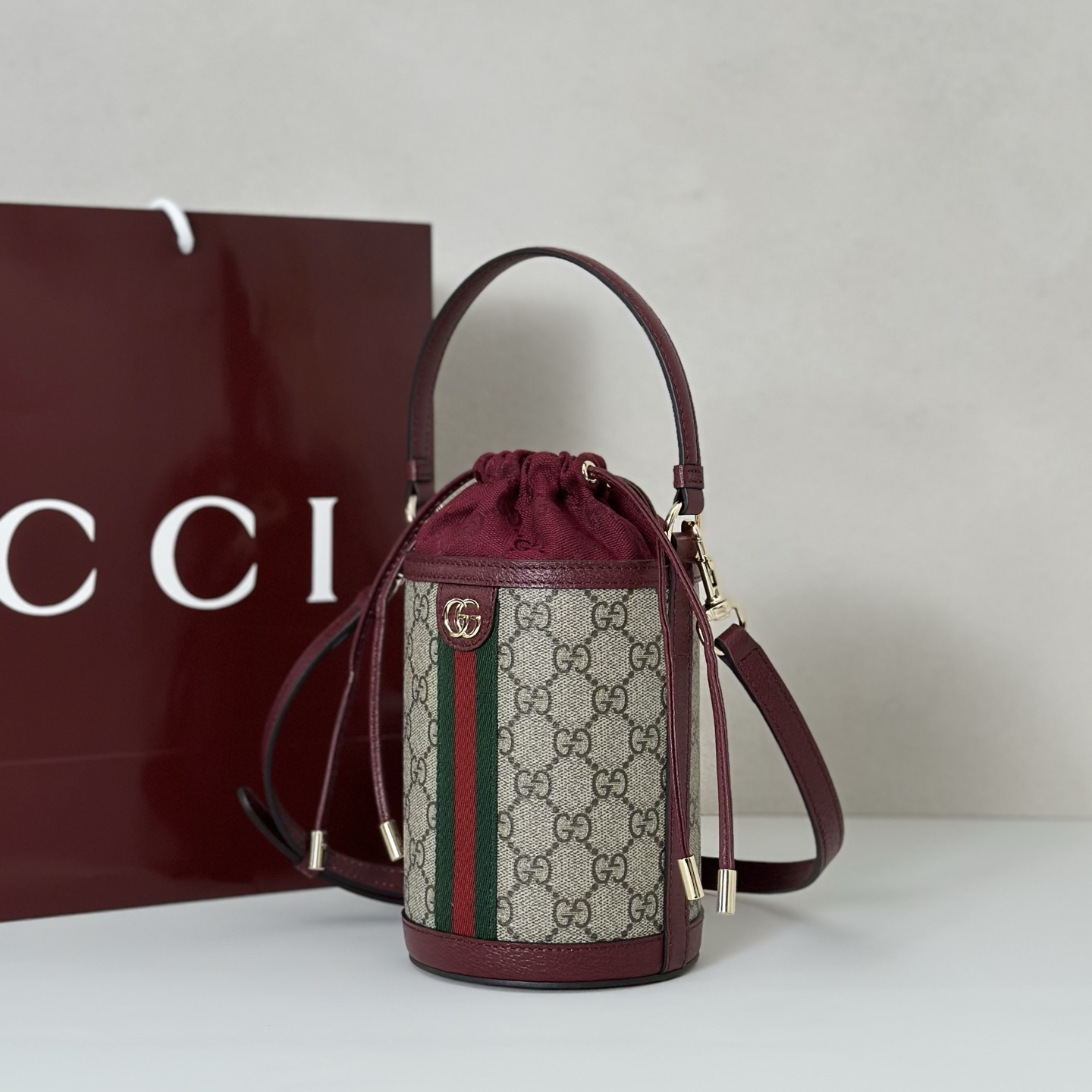 Gvc*1 Mini Ophidia Bucket Bag-11.5*23*8CM