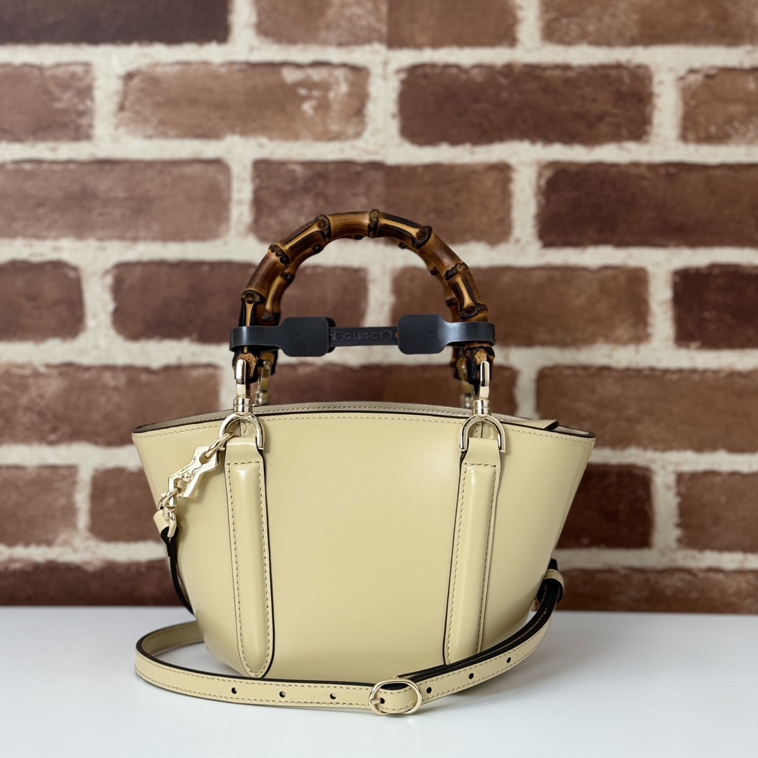 Gv*c* Mini Bamboo Top Handle Tote Bag-16(27) *14*11.5CM