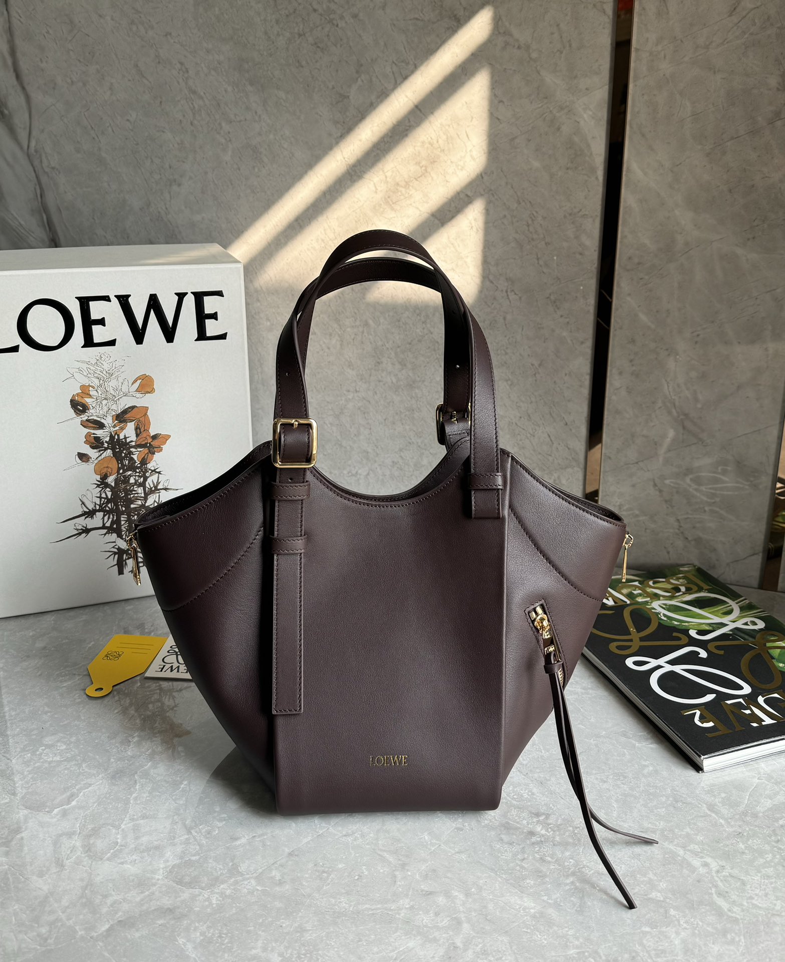 Lowee Hammock Flip Bag In Classic Calfskin-15*22.5*22CM