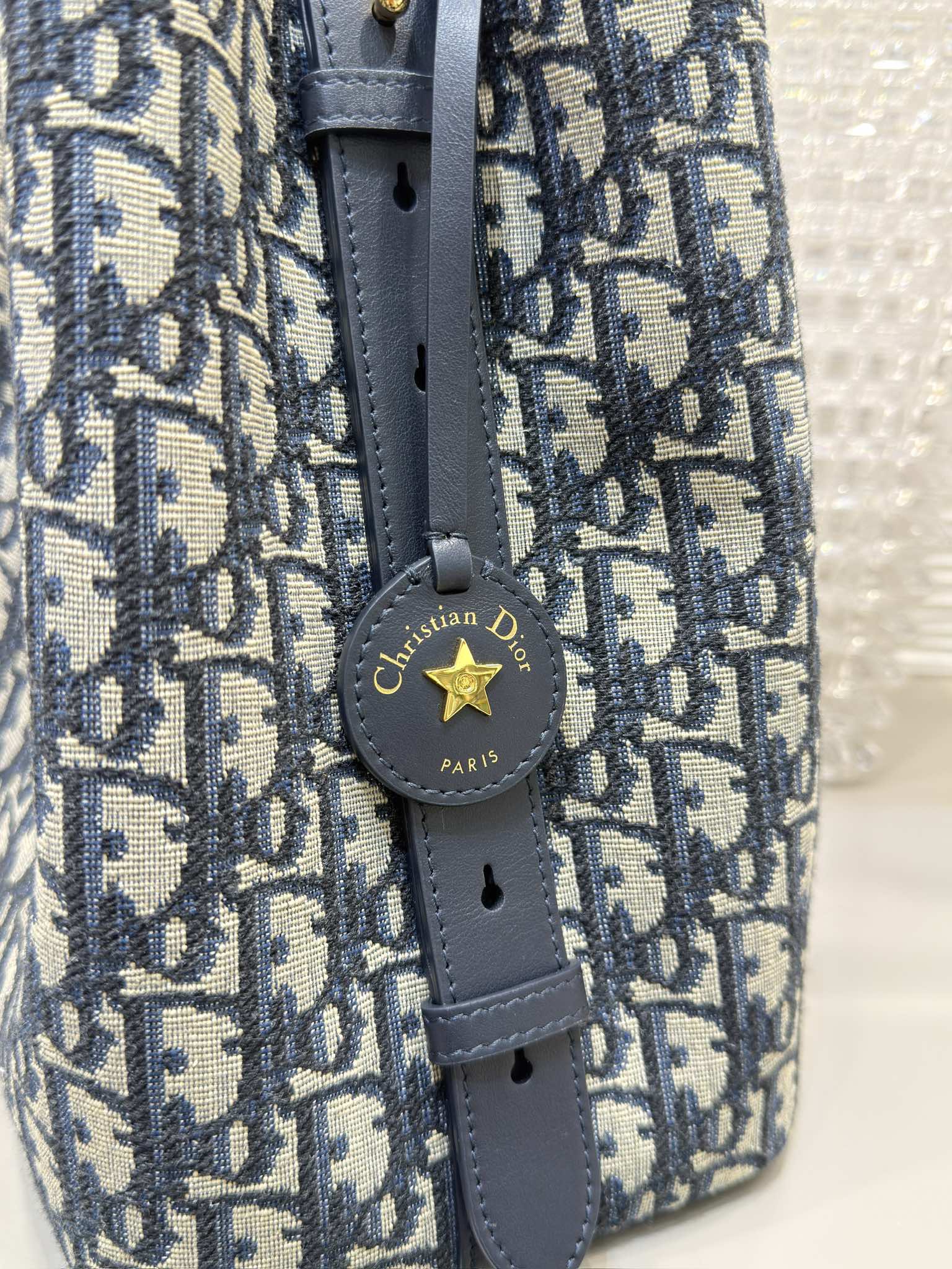 Diro Small D10rstar Bucket Bag Blue Oblique Jacquard-24*24*15CM