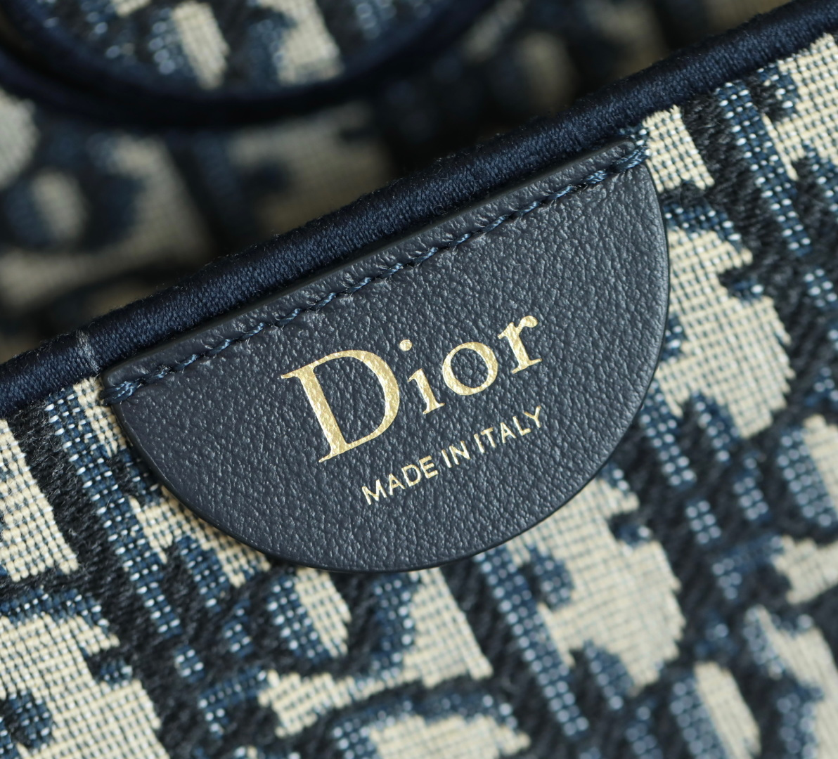 Diro Shopping Bag Blue D*or Oblique Jacquard-27x19x13. 5CM