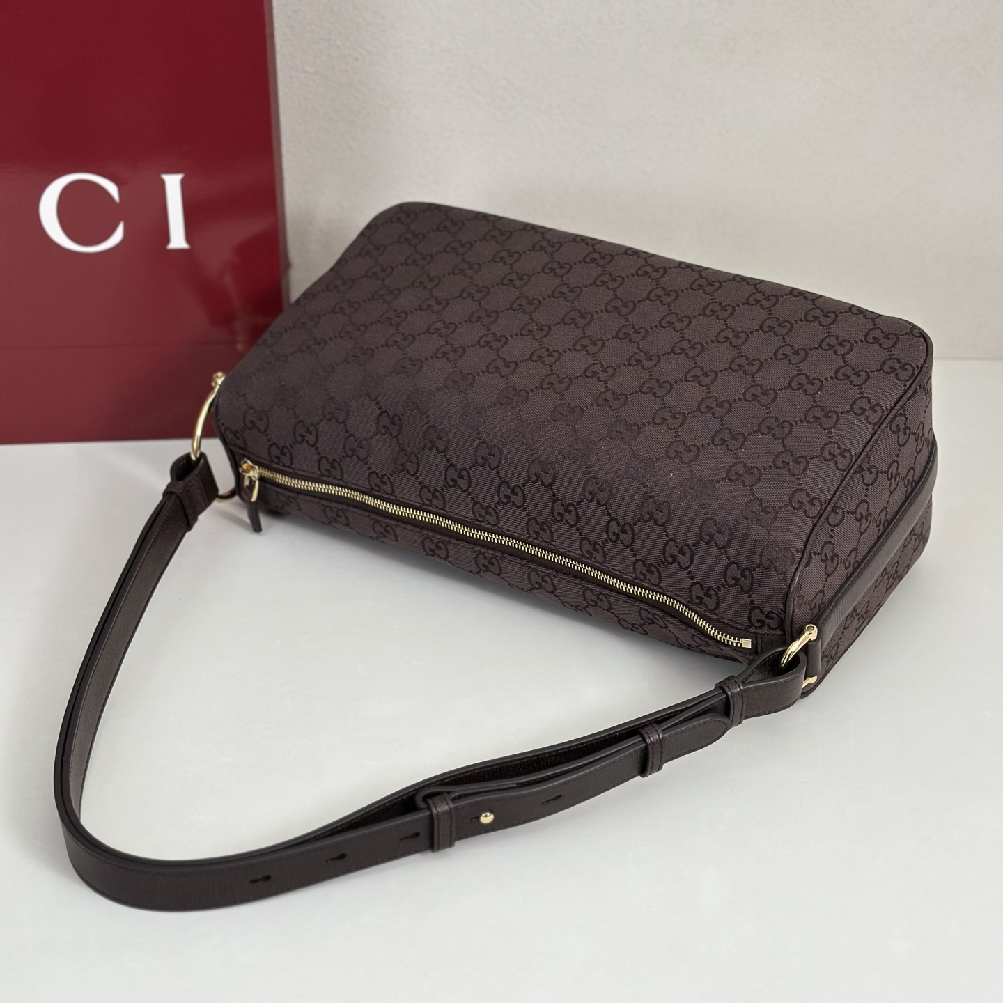 Gvc*1 Half Horsebit Medium Shoulder Bag-38*20*15CM
