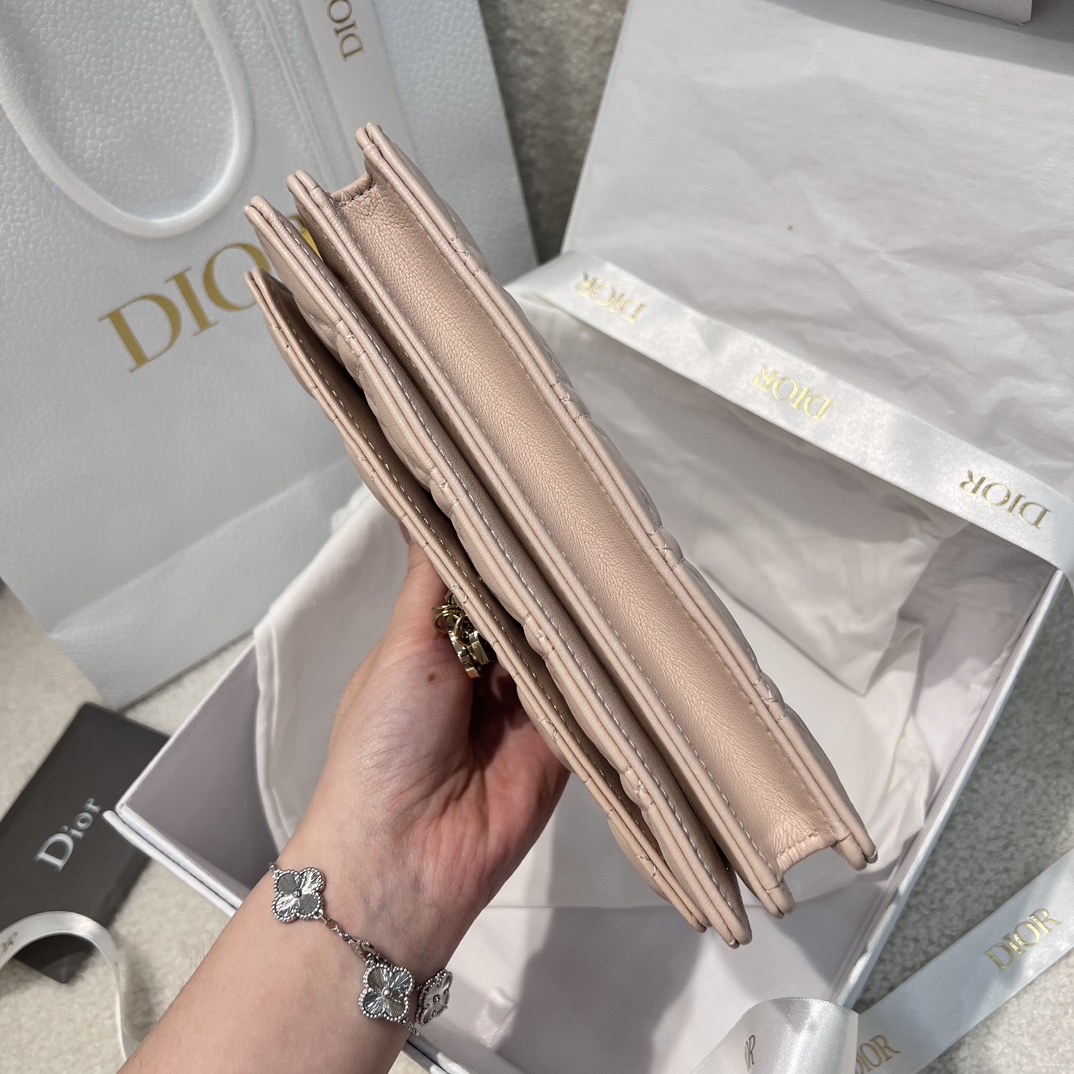 Diro My D10r Mini Bag Powder Pink Cannage Lambskin-21*11.5*4.5CM
