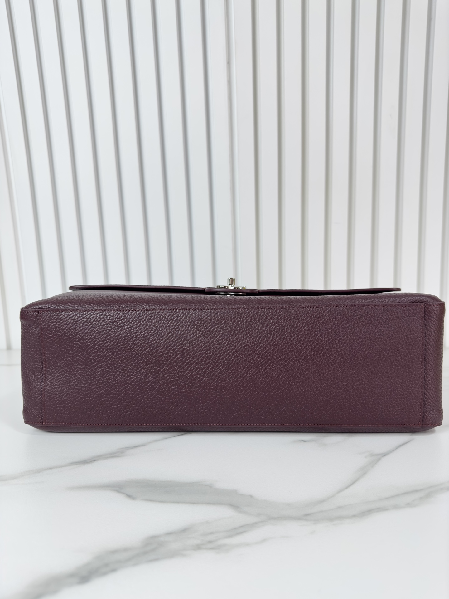 Ch@nel Maxi Flapbag , Grained Calfskin & Silver-Tone Metal, lLight-26*38.5*11CM