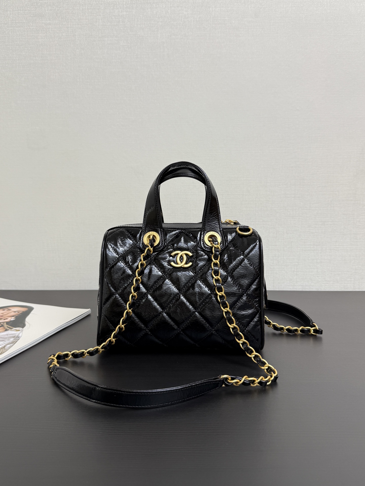 Ch@nel 25A Small Bowling Bag-21*17*13CM