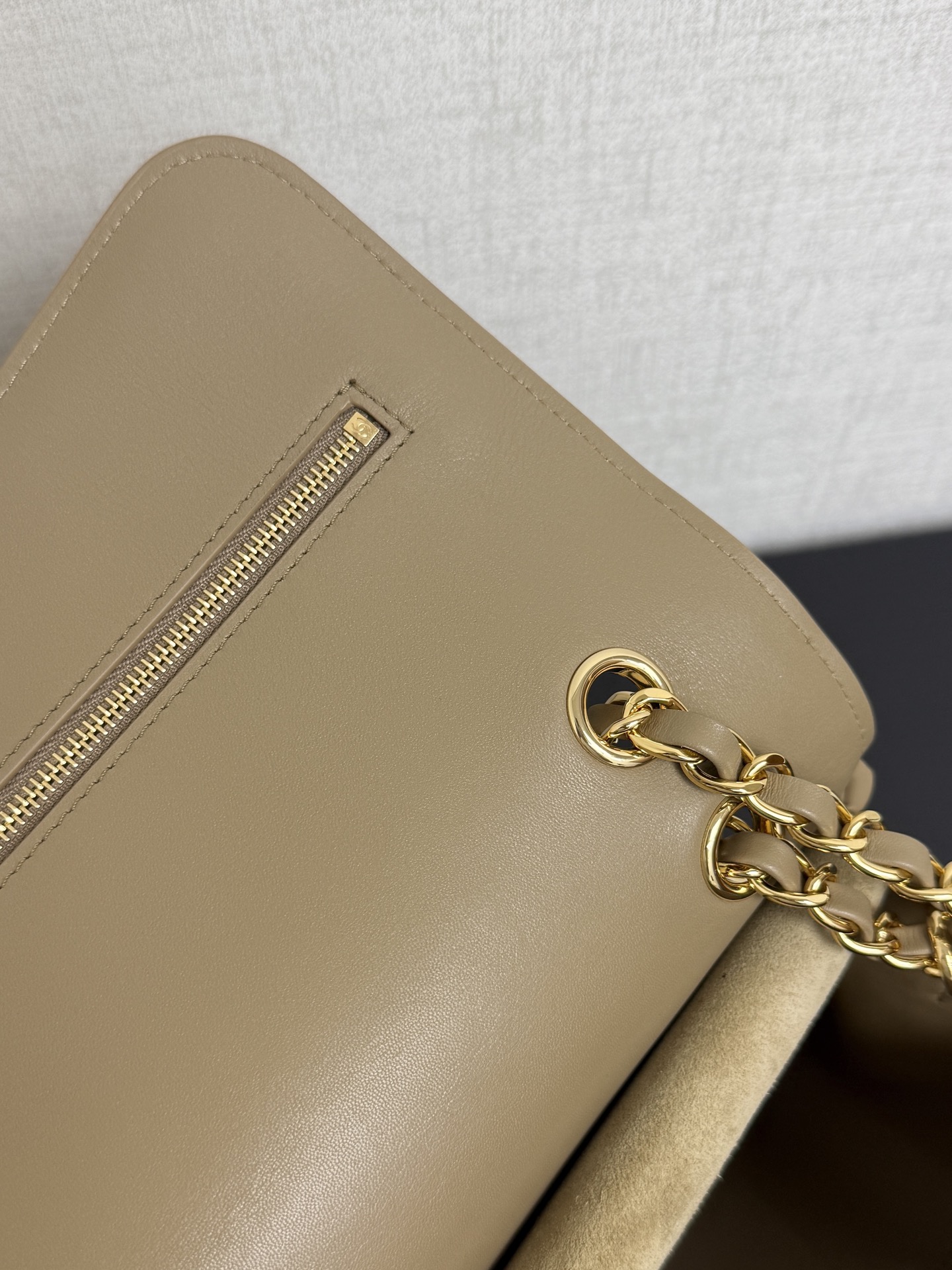 Cha*nel Suede Calfskin Souplissimo Maxi Flap-32CM