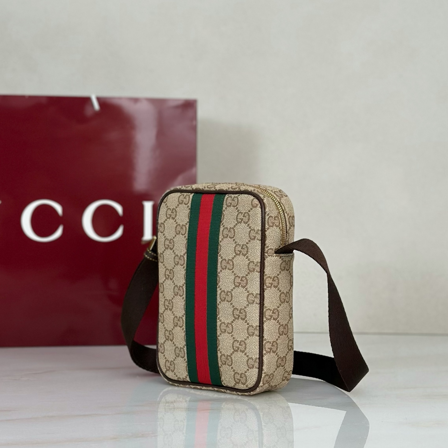 Gvc*1 GG Mmini Bag With Web Bag-13*20*5CM