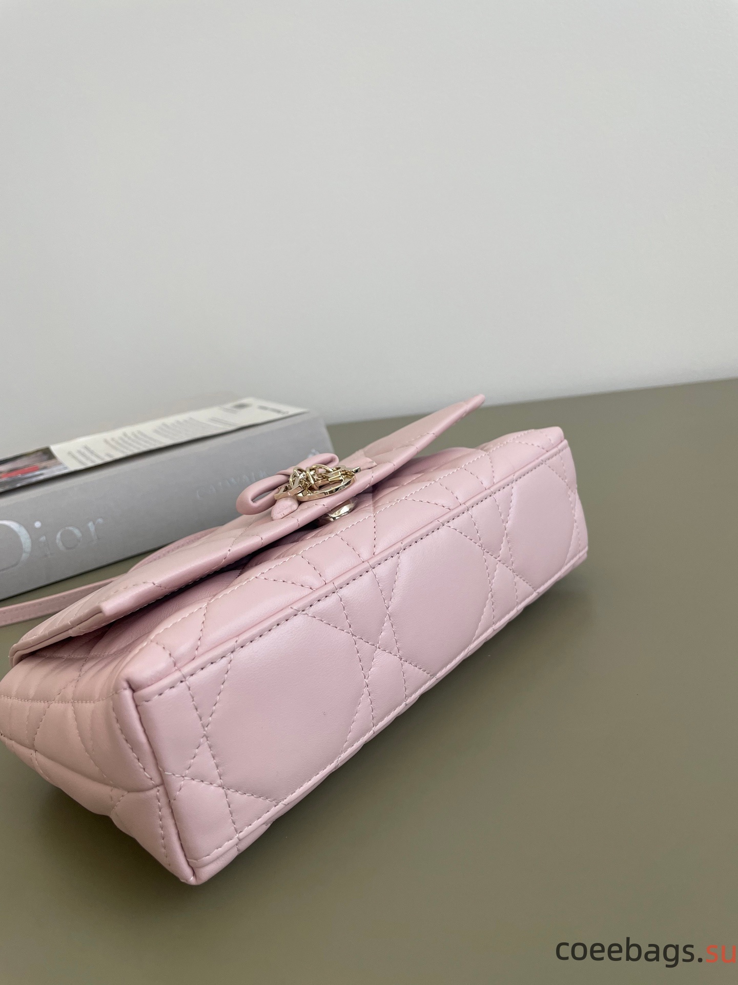 Di*or My Tender Top Handle Mini Bag Rose Tendre Macrocannage-21*7*11.5CM
