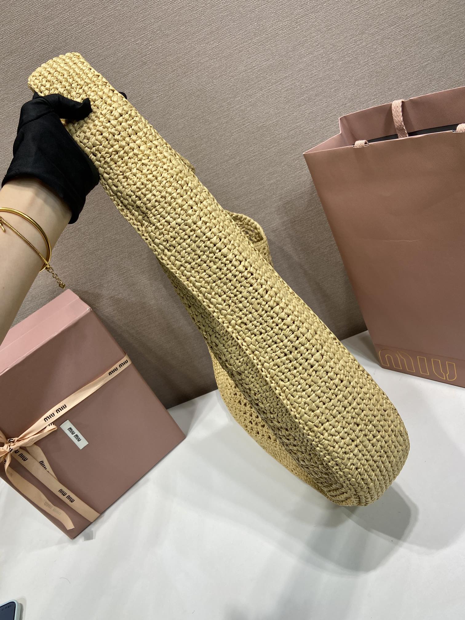 Miu Miu Crochet Hobo Bag-42.5*32*9CM