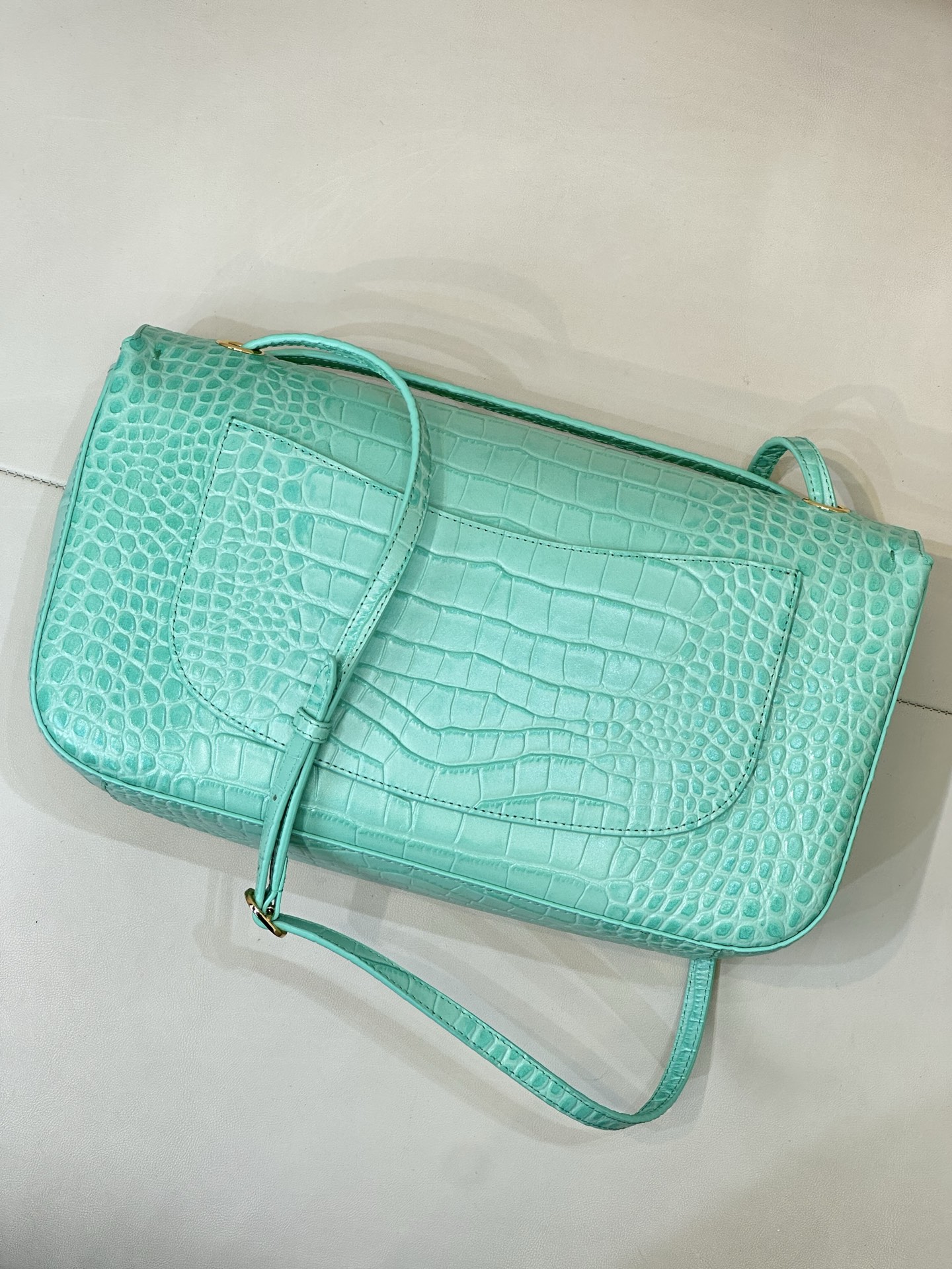 Cha*nel Seafoam Green Flap-32CM
