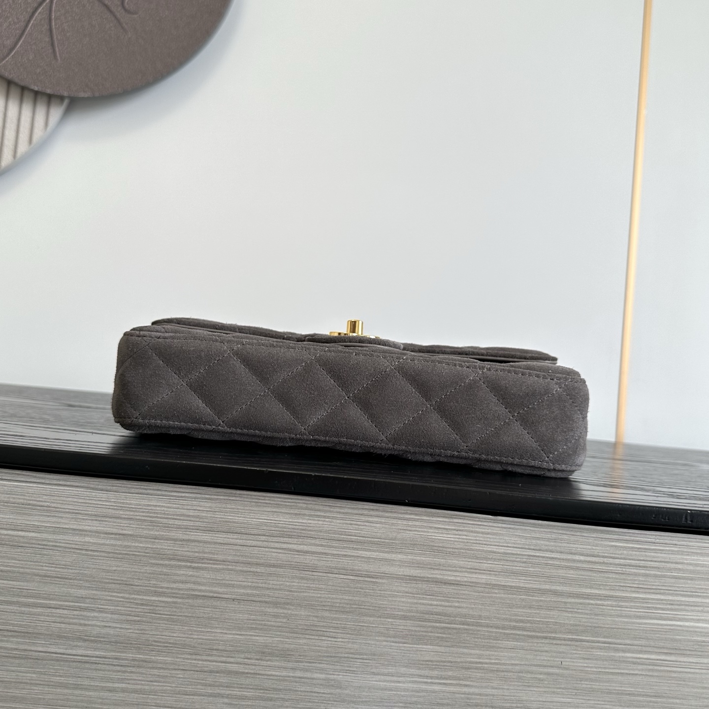 Ch@nel Suede Flap Shoulder Bag-10X25X5CM