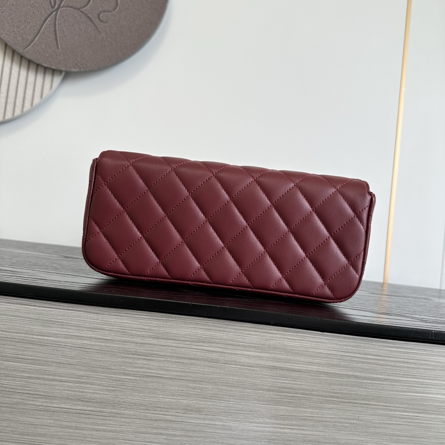 Ch@nel Leather Flap Shoulder Bag-10X25X5CM