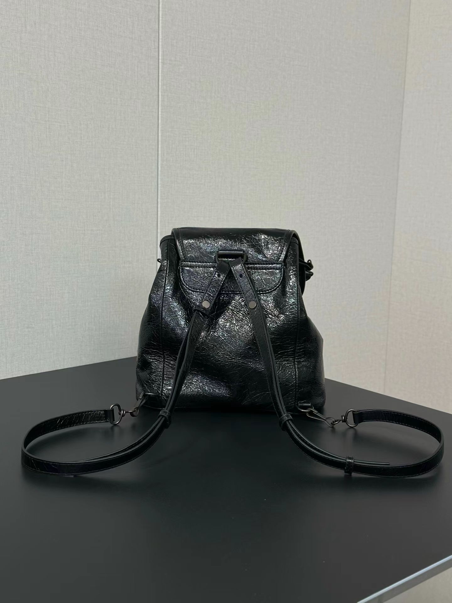 Balen*ciaga Le City Backpack Mini - Black-23.5*11*25CM