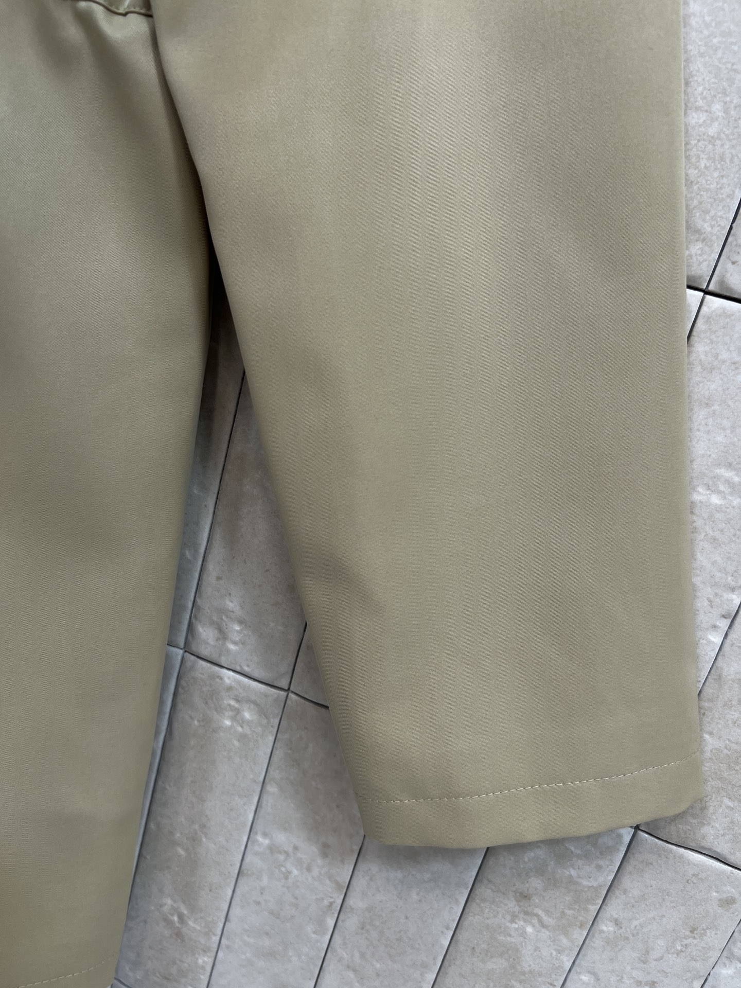 Prad* Khaki Stand-Collar Trench Coat