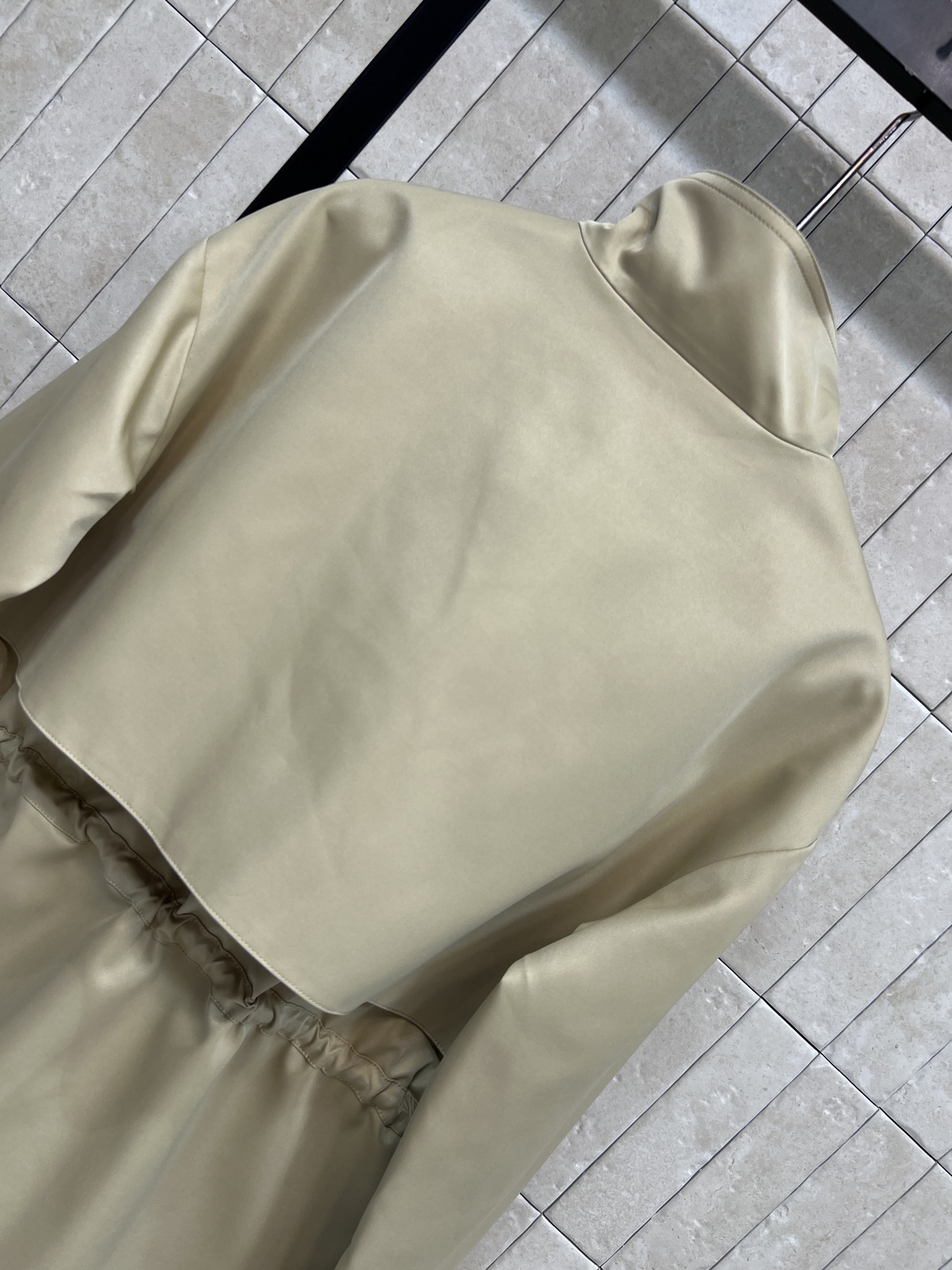 Prad* Khaki Stand-Collar Trench Coat