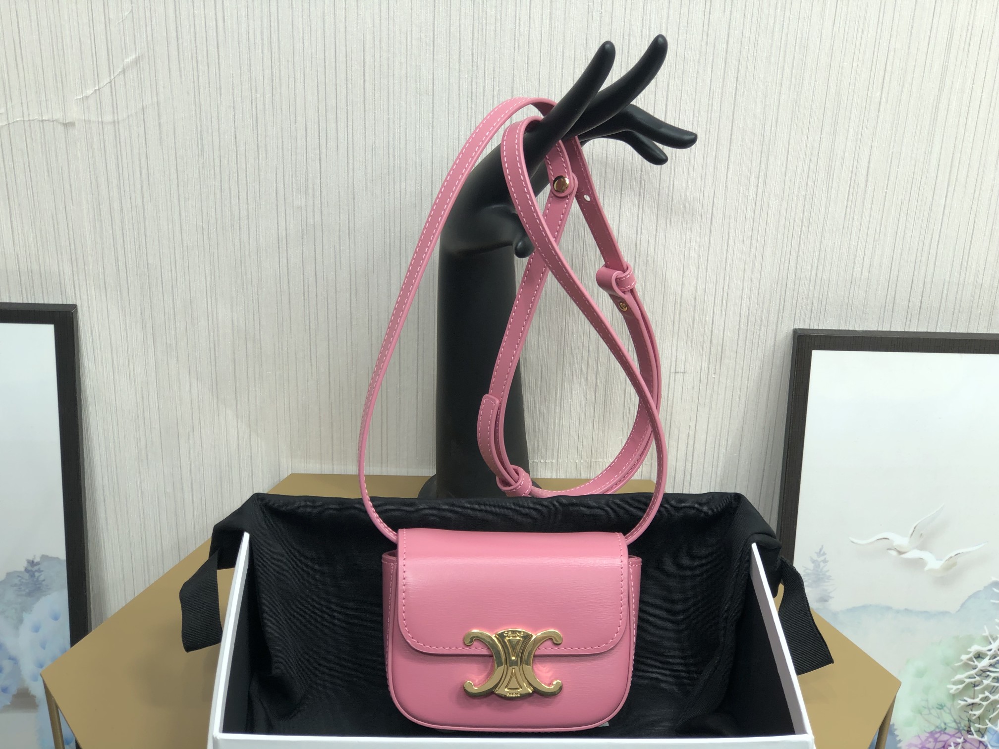 Ce**e triomphe shoulder bag-11*8*4cm