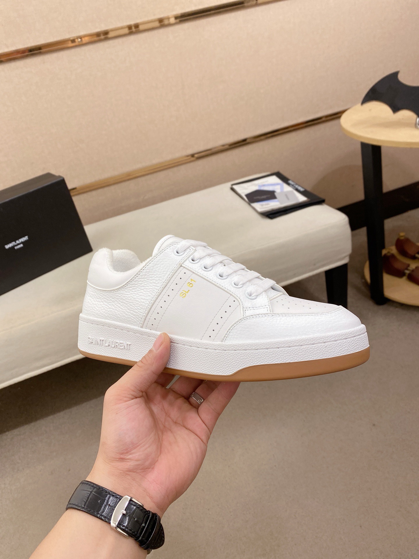 Sa1nt Lau*nt SL/61 leather Low-Top Sneakers